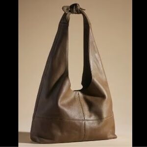 Anthropologie Slouchy Knot Taupe Shoulder Bag